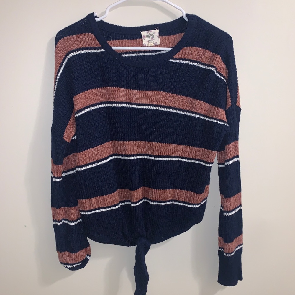 Tie sweater